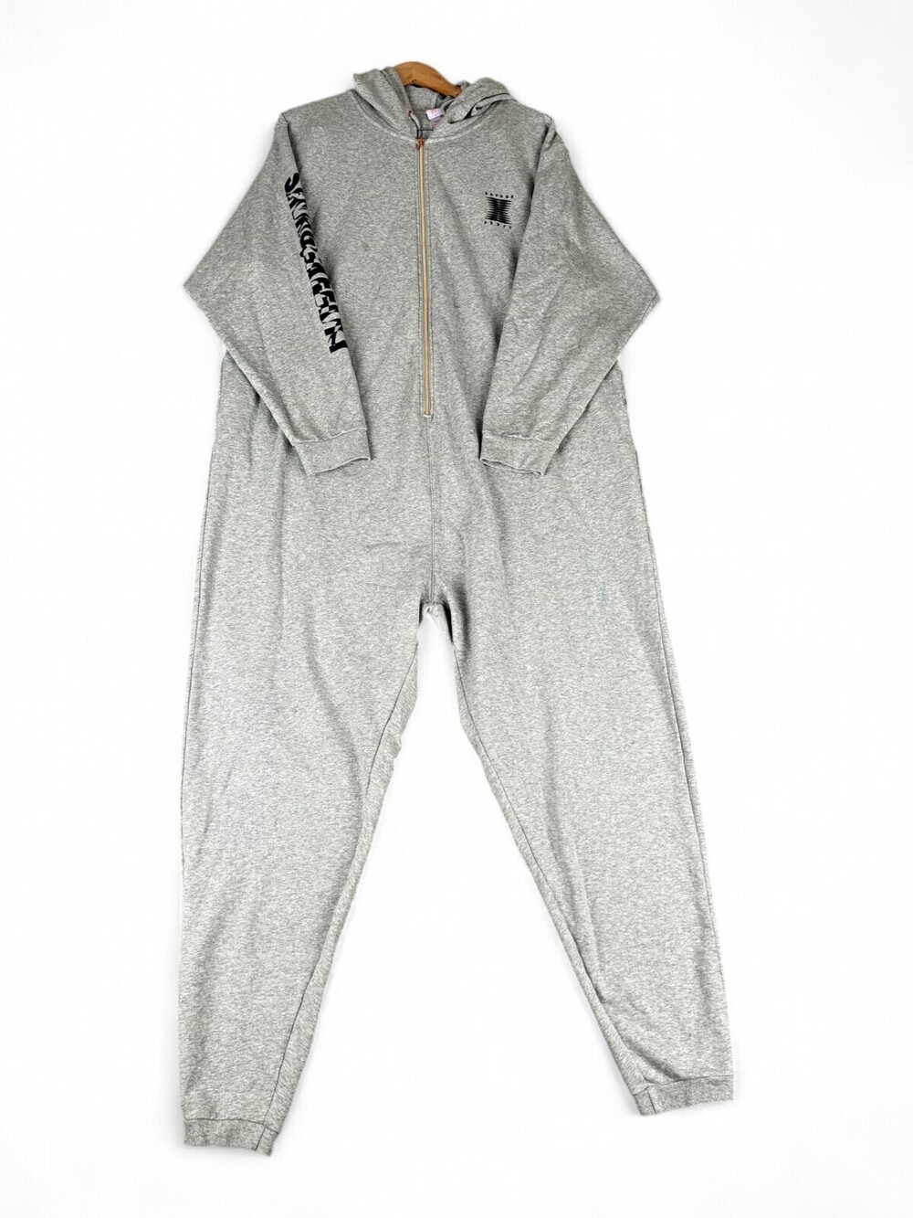 Savage X Fenty 3X Gray Hooded Zip Onesie Pajama Jumpsuit
